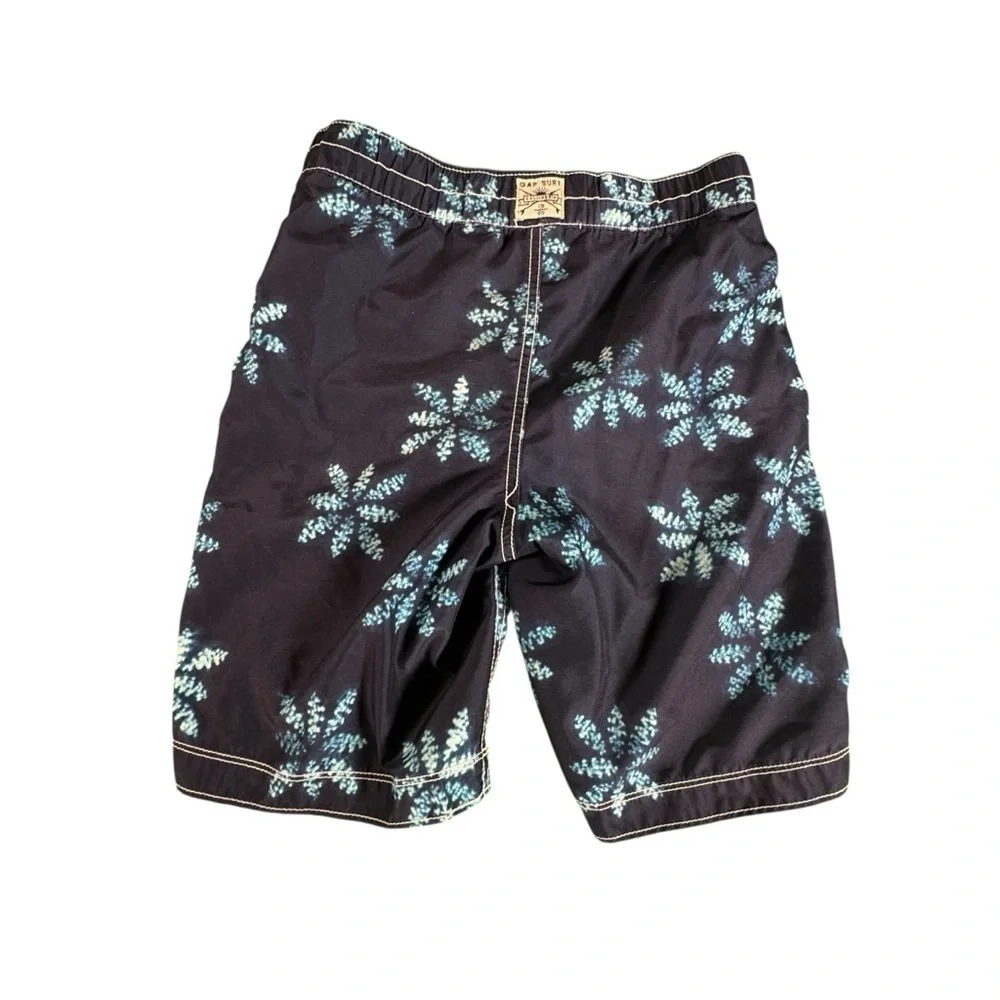 GAP Kids Boys Swim Trunks Size M (8) Shark & Floral Board Shorts Lot of 2
